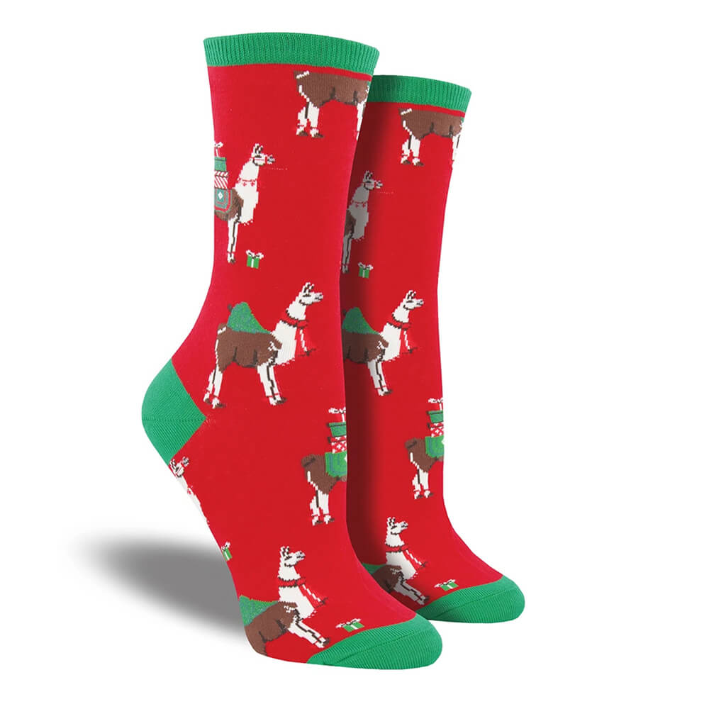 CHRISTMAS LLAMA SOCKS