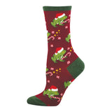 HOPPY HOLIDAYS SOCKS BURGUNDY
