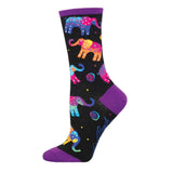 FLORAL ELEPHANTS LAUREL BURCH SOCKS