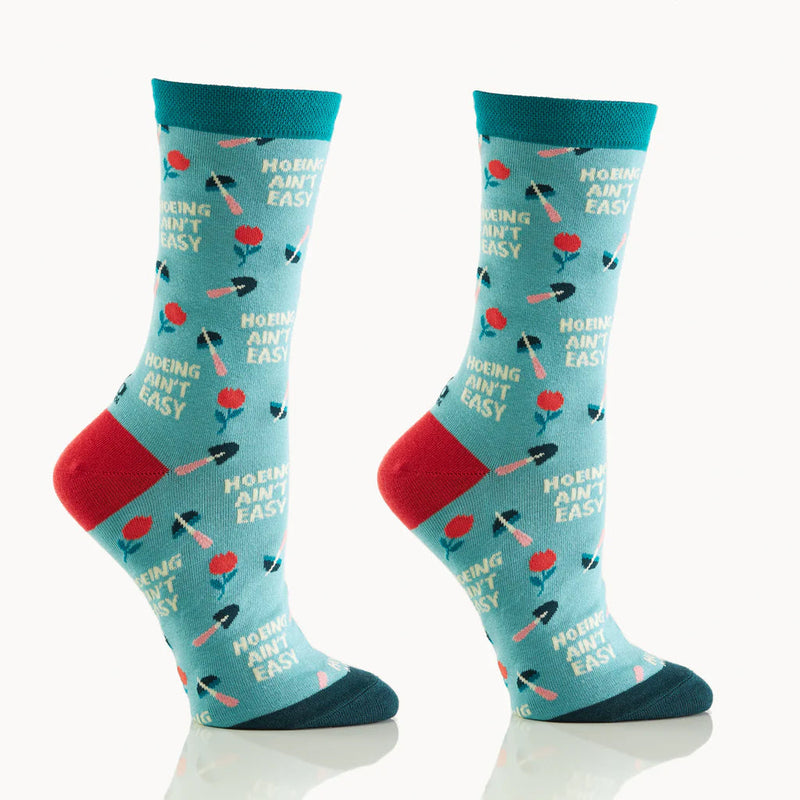HOEING AINT EASY CREW SOCKS