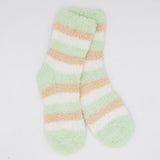 MINT CREAM STRIPES COZY WARM SOCKS