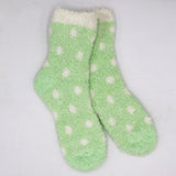 FROSTED MINT SPOTS COZY WARM SOCKS