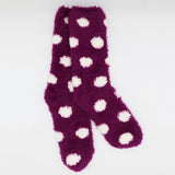 DOTTY CRIMSON COZY WARM SOCKS