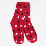 SCARLET DUSK POLKA COZY WARM SOCKS