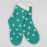 MINT POLKA COZY WARM SOCKS