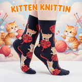 KITTEN KNITTIN CREW SOCKS