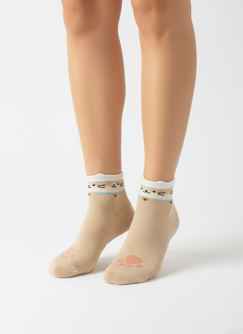 CUTE CAT PAW ANKLE SOCKS