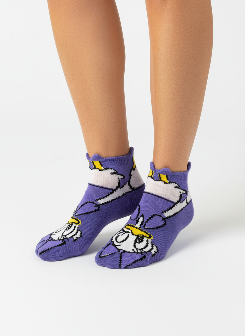 PURPLE DUCK CHARACTER ANKLE SOCKS