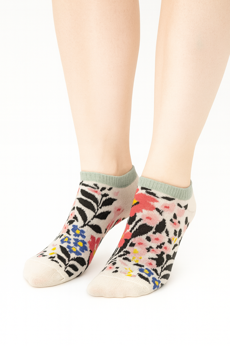 FLORAL PRINT NO-SHOW SOCKS