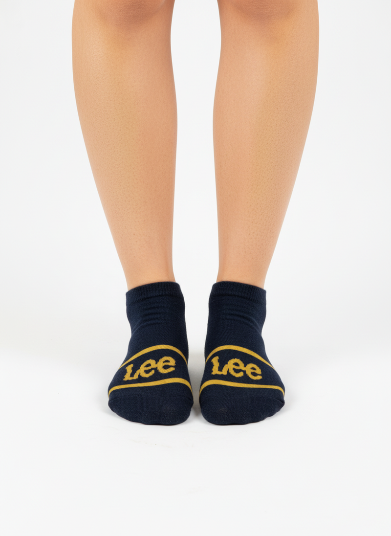 LEE NAVY LOGO TRAINER SOCKS