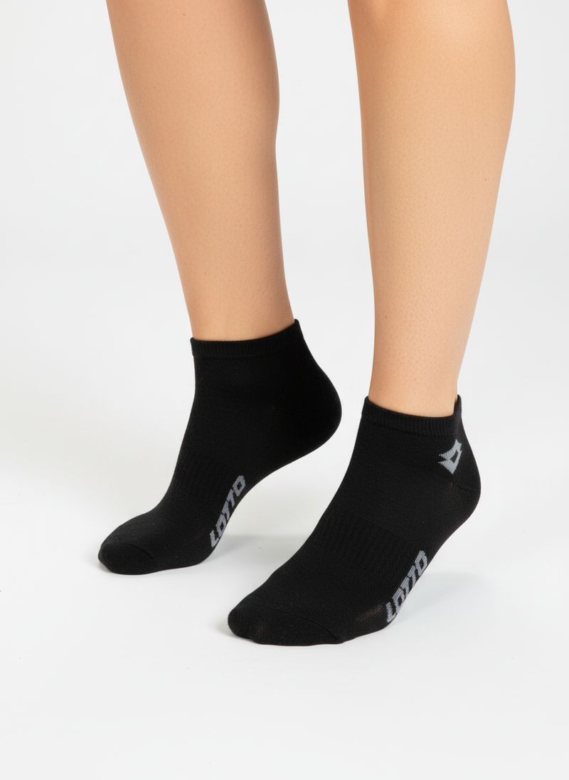 LOTTO BLACK ANKLE SOCKS