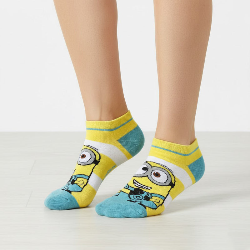 MINION CHARACTER STRIPE ANKLE SOCKS