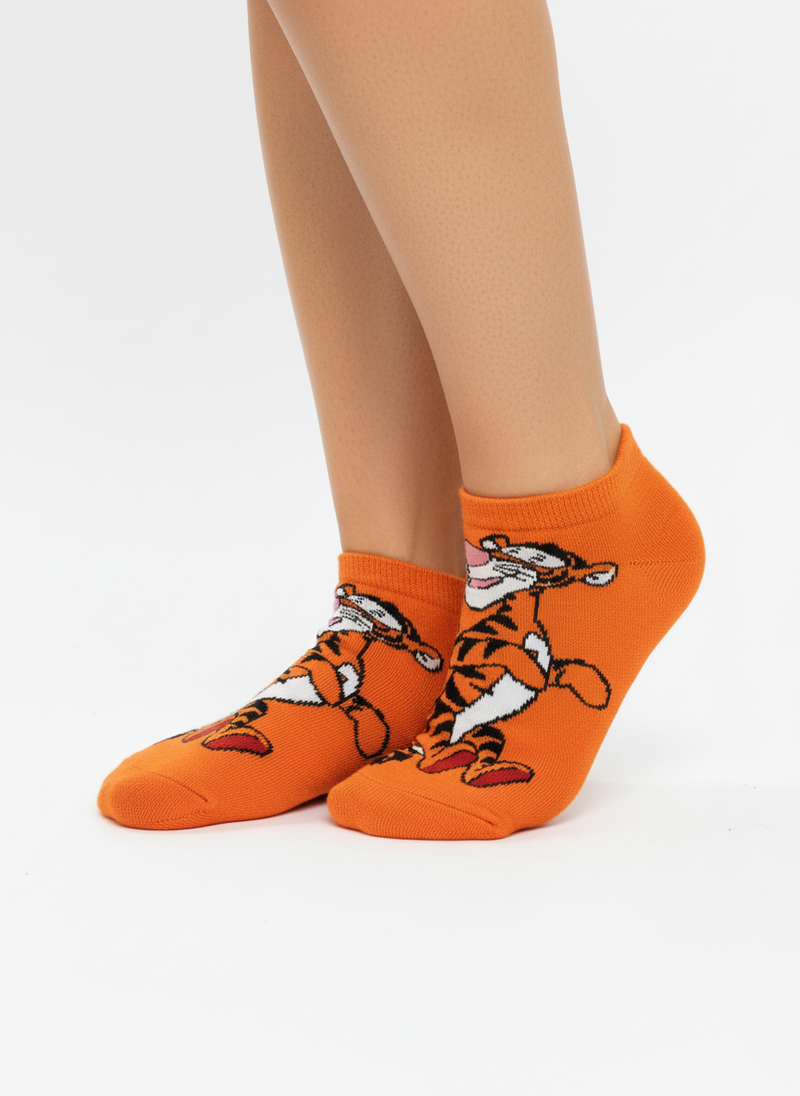 TIGGER CHARACTER ORANGE ANKLE SOCKS