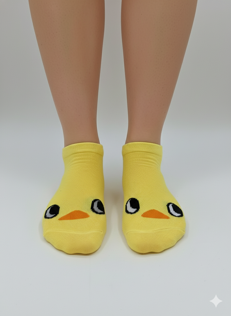 BRIGHT YELLOW CHICK ANKLE SOCKS