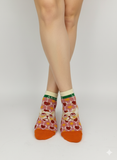 HEART PATTERN KITTY ANKLE SOCKS