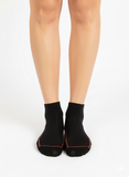 ATHLETIC BLACK & ORANGE TRIM ANKLE SOCKS