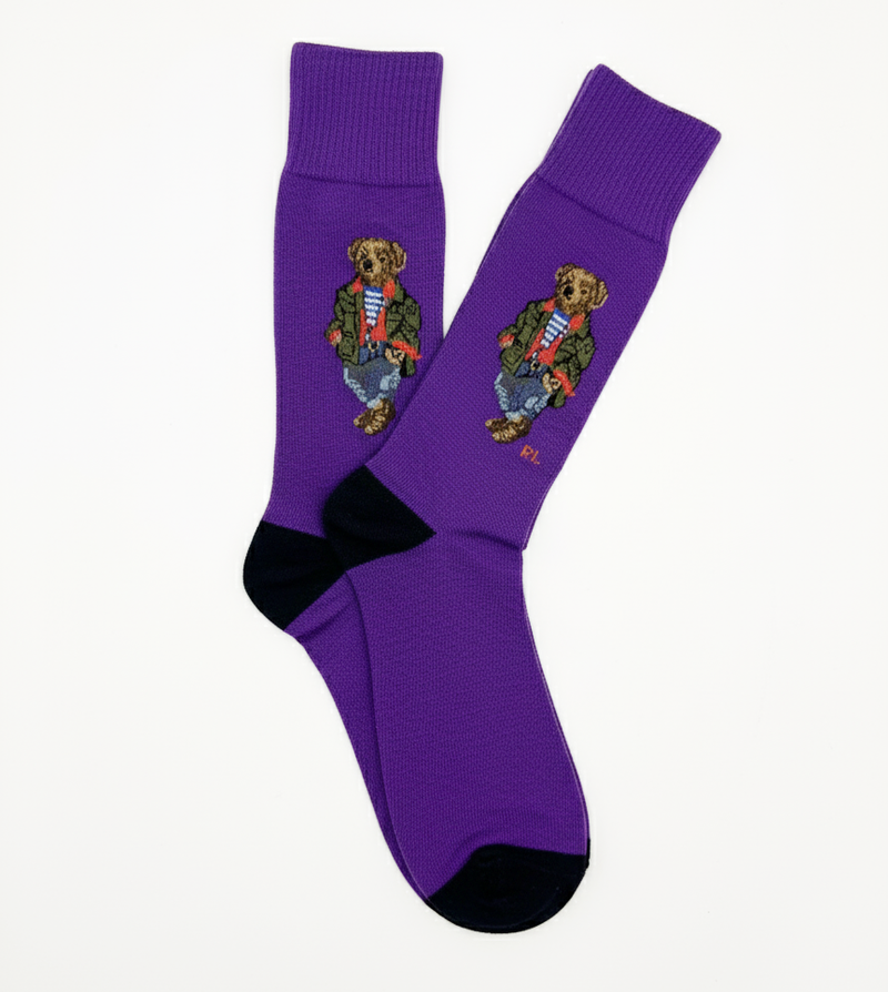 RL POLO VIBRANT PREPSTER BEAR SOCKS