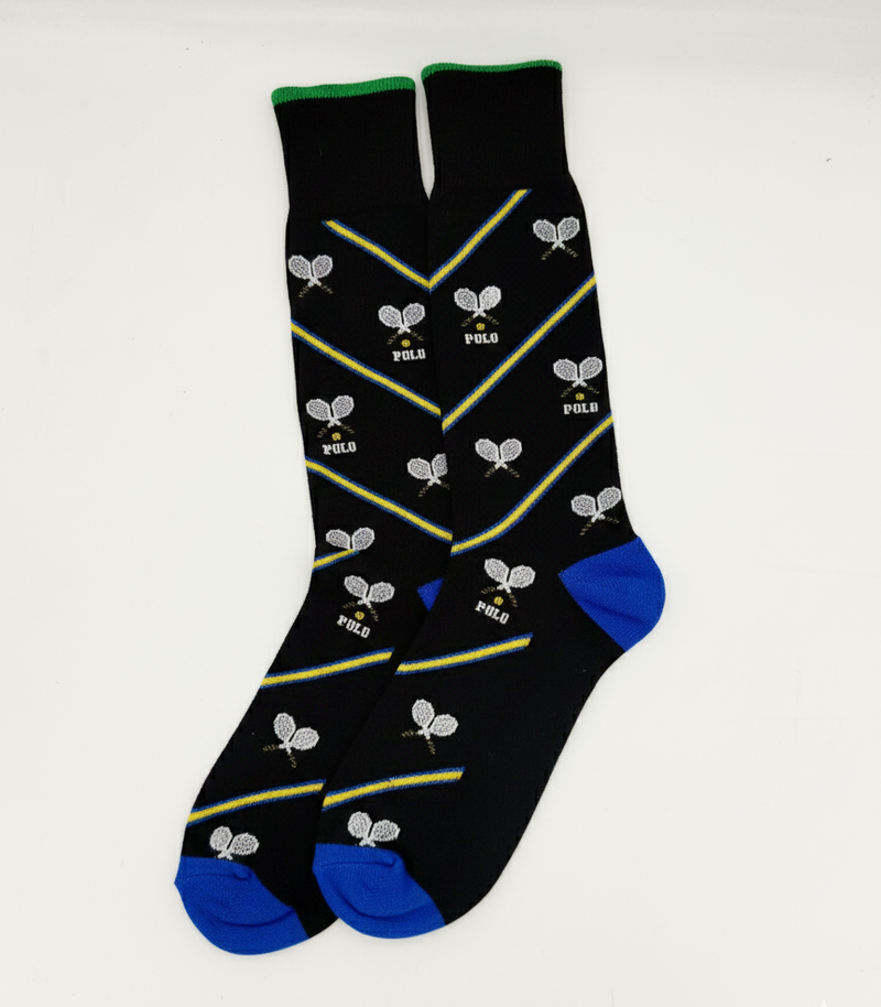 RL POLO BLACK TENNIS CLUB SOCKS