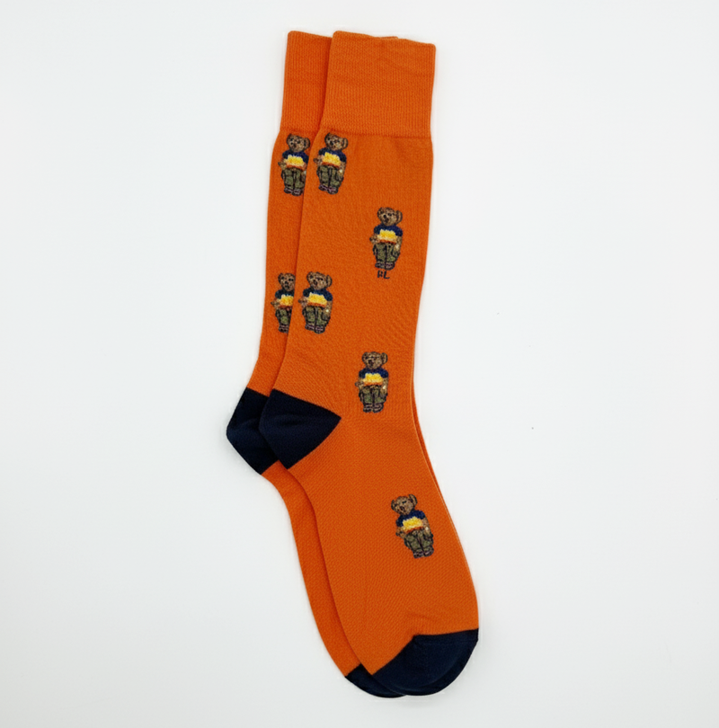 RL POLO ORANGE BEAR SWEATER CREW