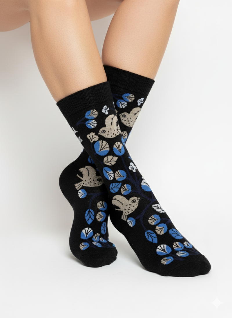 NIGHT FOREST BIRDIE SOCKS