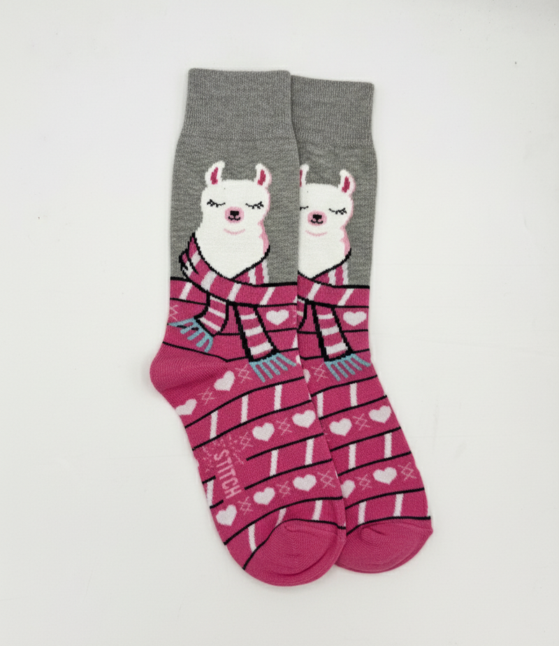 WINTER LLAMA & SCARF SOCKS