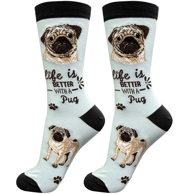 LIFE IS BETTER WITH A PUG SOCKS