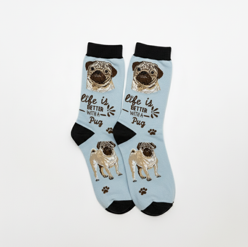 LIFE IS BETTER WITH A PUG SOCKS