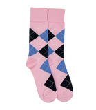 RL POLO PINK & BLUE ARGYLE DRESS SOCKS
