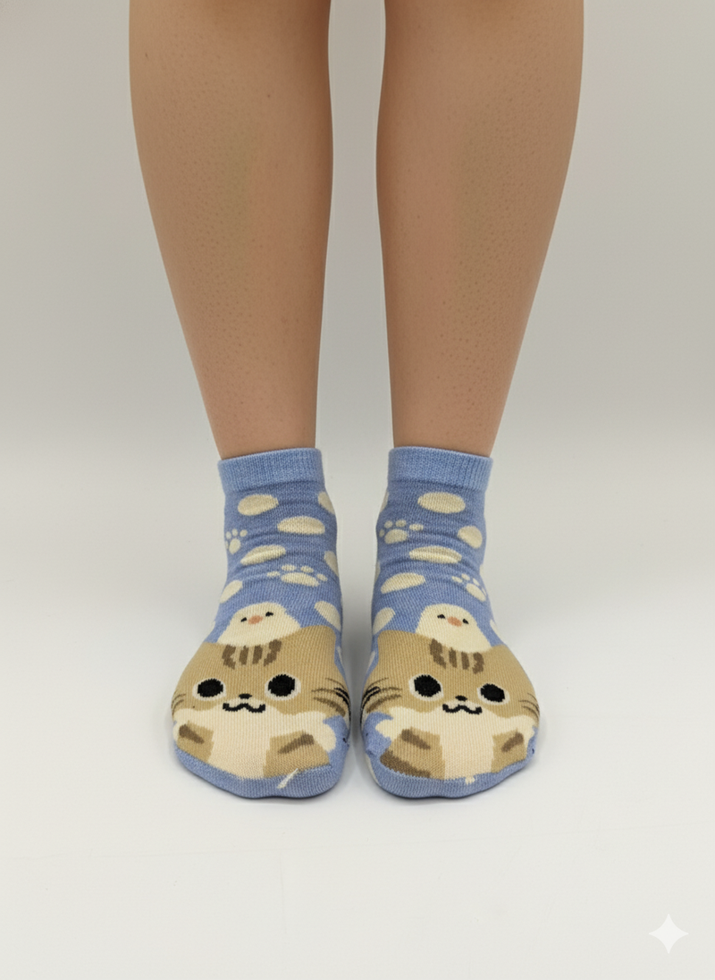 CUTE CAT PAW PRINT NO-SHOW SOCKS