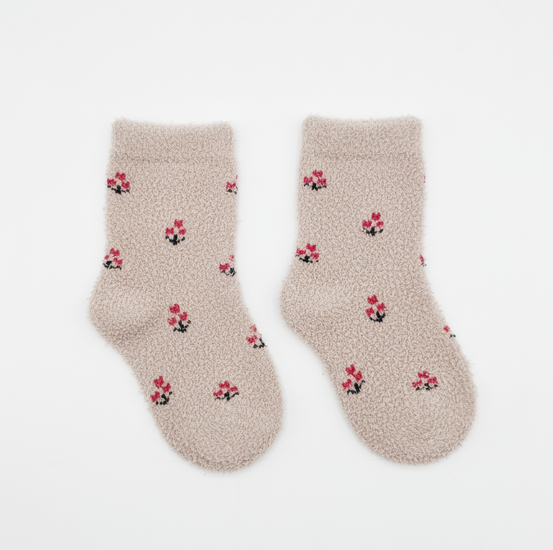 PETAL SOFT FUZZY SOCKS (0-2 YRS)