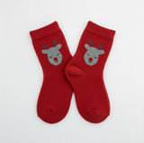 RUDOLPH'S FUZZY CHEER SOCKS (0-2 YRS)