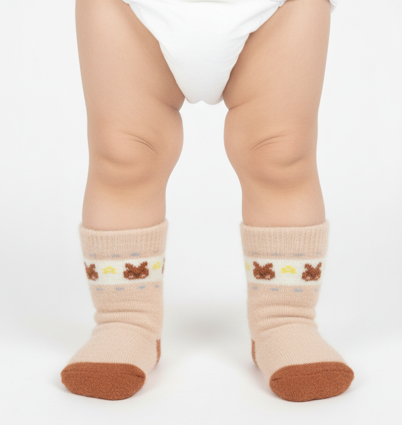 CUDDLY BUNNY JACQUARD SOCKS (0-2 YRS)