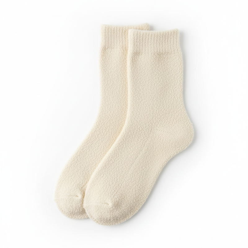 CLOUD CREAM FUZZY SLIPPER SOCKS