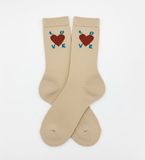 KNITTED 'LOVE' HEART CREW SOCKS