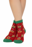 FESTIVE REINDEER FUZZY SOCKS