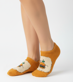 FUZZY HAMBURGER ANKLE SOCKS