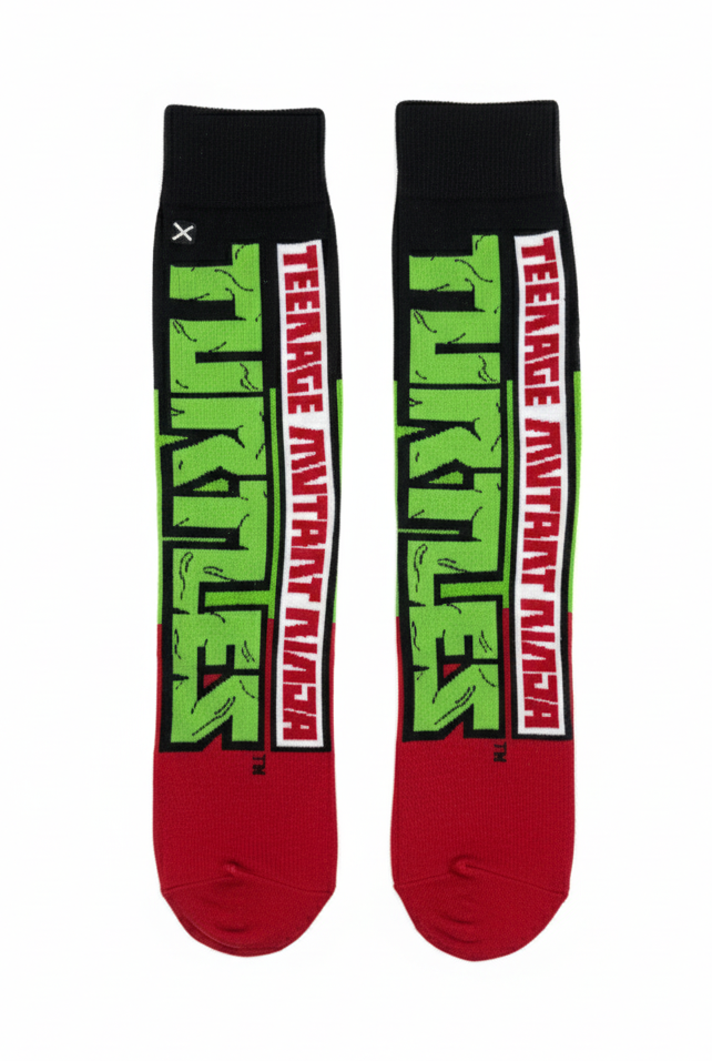 NINJA TURTLES LOGO RETRO CREW SOCKS