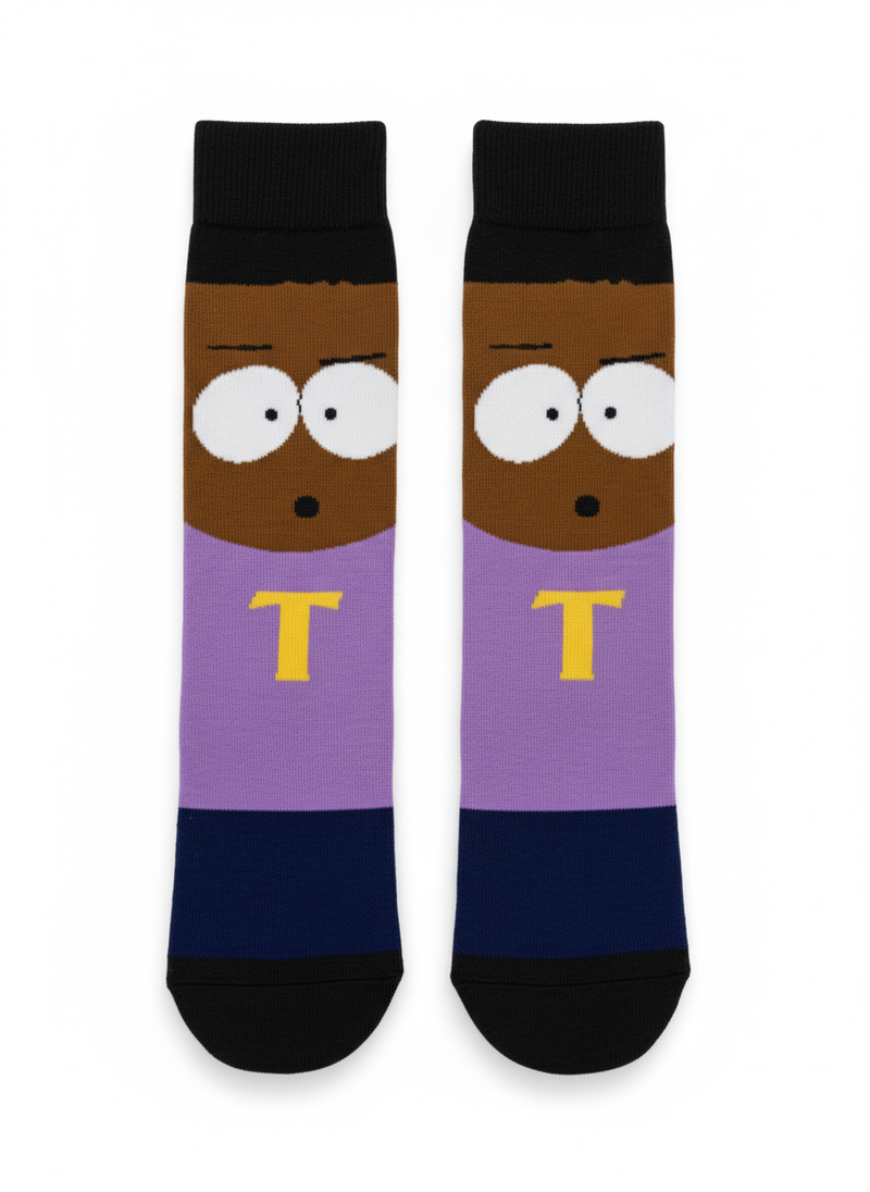 SOUTH PARK TOKEN BLACK CREW SOCKS