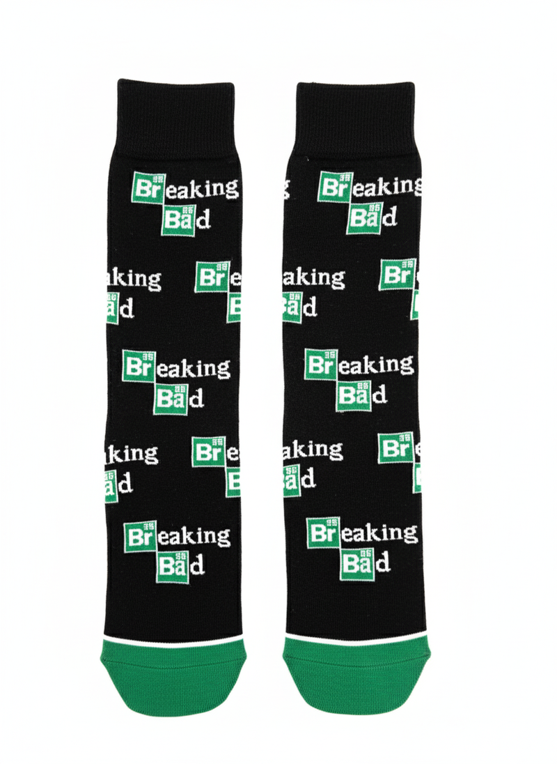 BREAKING BAD LOGO PATTERN CREW SOCKS