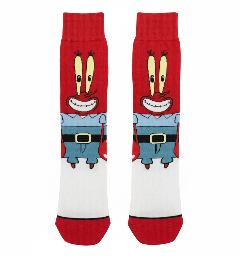 SPONGEBOB MR KRABS FACE CREW SOCKS
