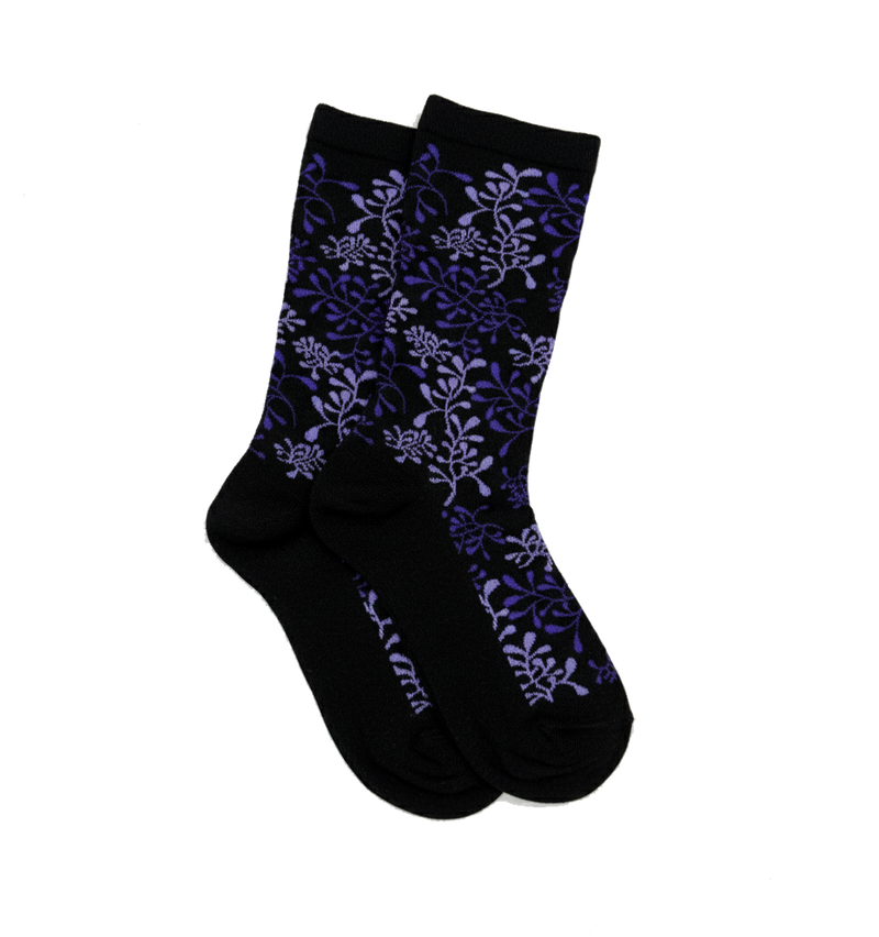 MIDNIGHT BLOOM BOTANICAL CREW SOCKS