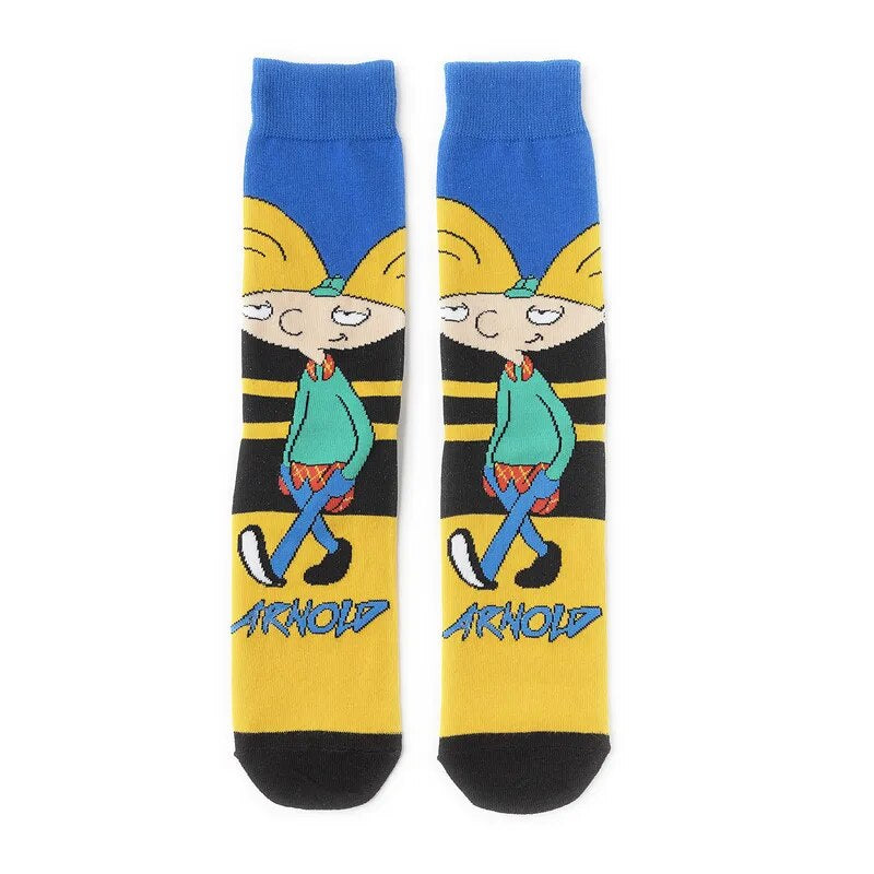 HEY ARNOLD HEAD CREW SOCKS