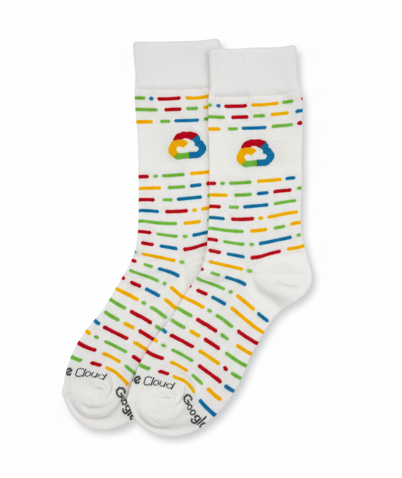 GOOGLE CLOUD SERVER RAINBOW DASH CREW SOCKS