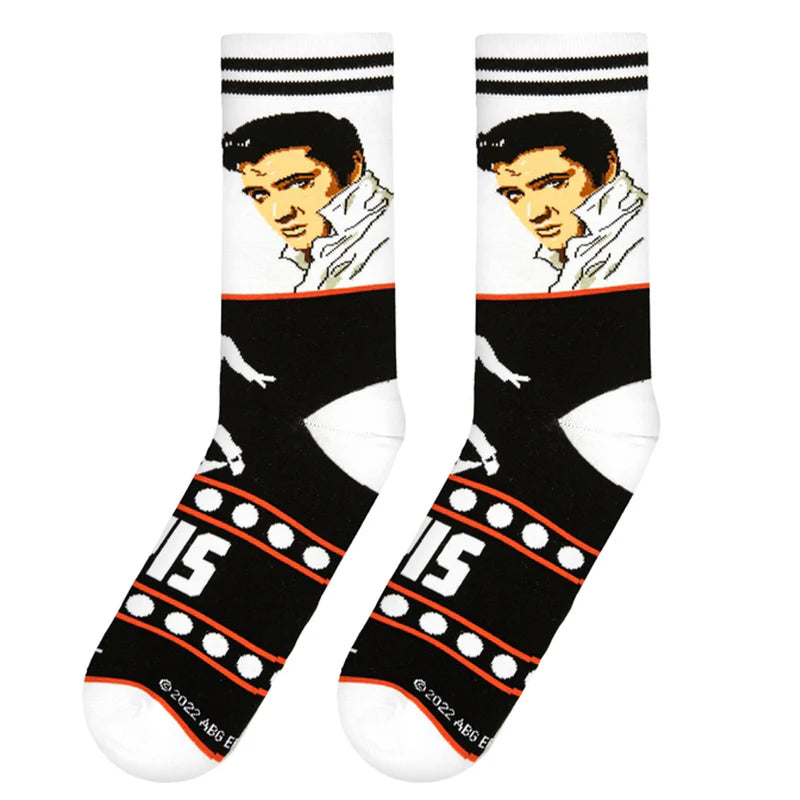 ELVIS THE KING CREW SOCKS