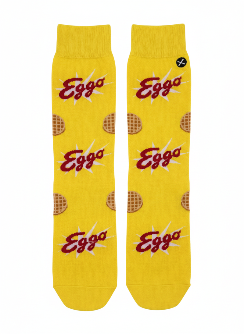 EGGO WAFFLE PATTERN CREW SOCKS