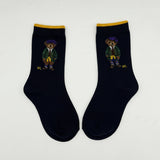 RL POLO PROFESSOR BEAR NAVY CREW SOCKS (5-10yrs)