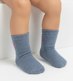 RL POLO MARLED BLUE SOFT KNIT ANKLE (5-10yrs)