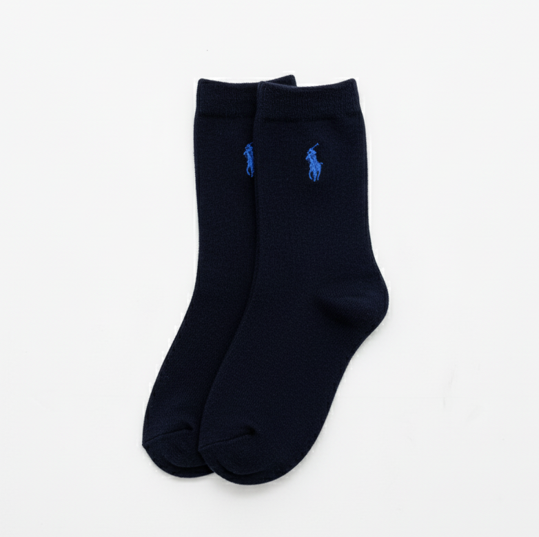 RL POLO NAVY SOLID CLASSIC CREW (5-10yrs)
