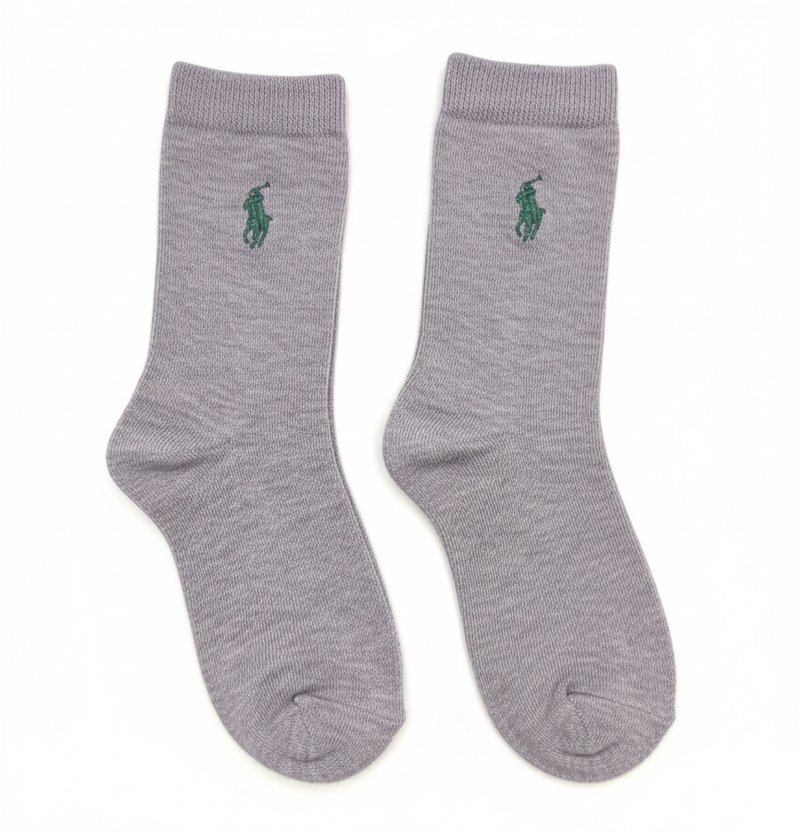 RL POLO SUBTLE LILAC CREW SOCK (5-15yrs)