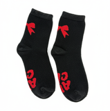 MIDNIGHT BOWS FUZZY LOUNGEWEAR COZY WARM SOCKS